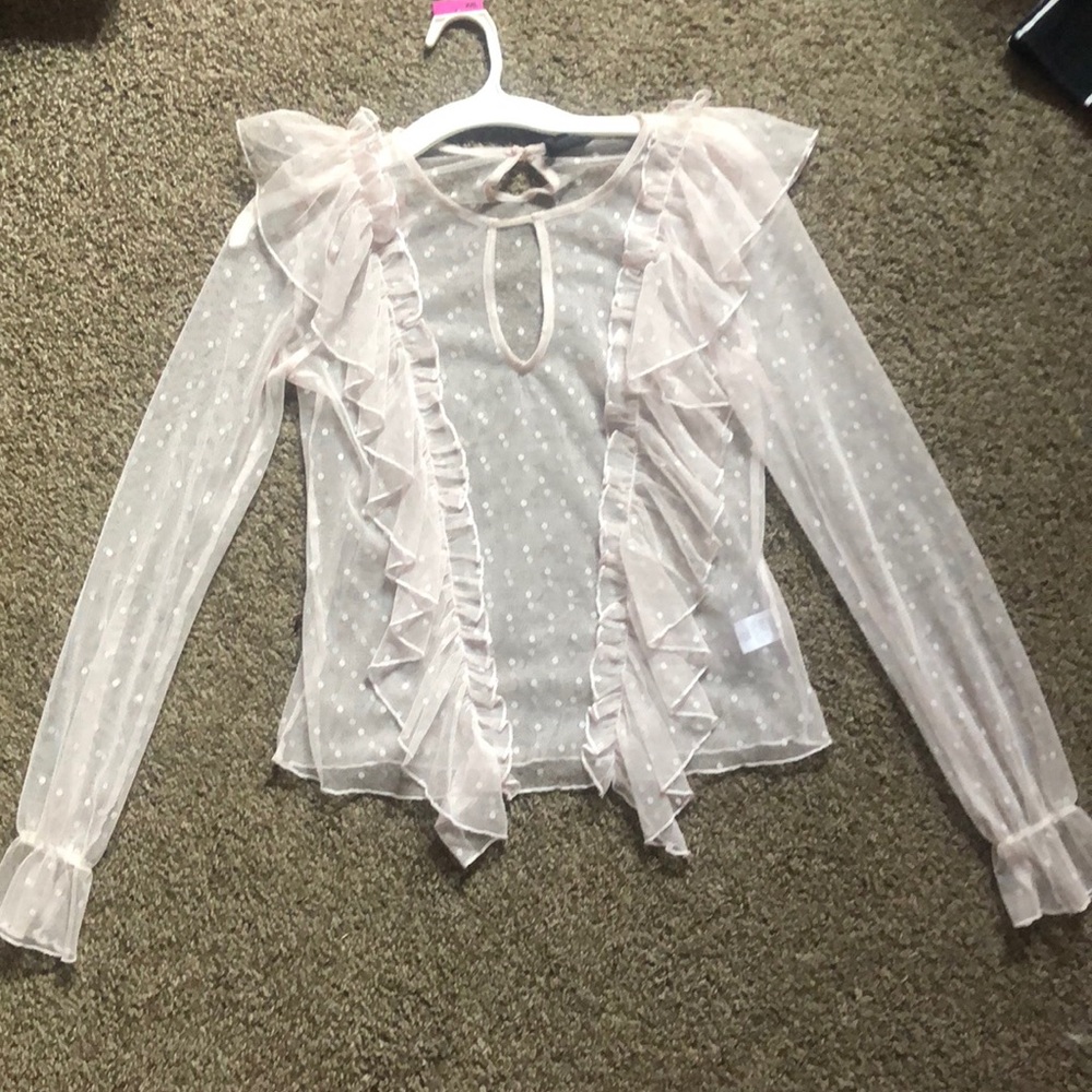 Mesh Polk a dot top